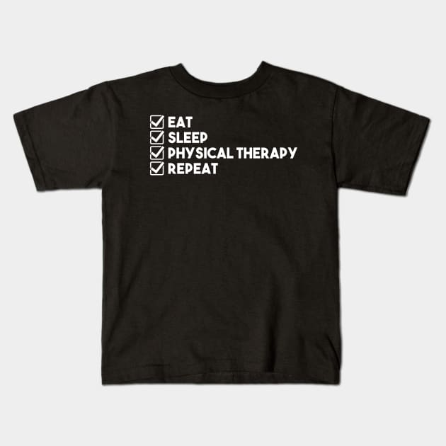 Physical Therapy Physical Therapist Physiotherapy Kids T-Shirt by Krautshirts